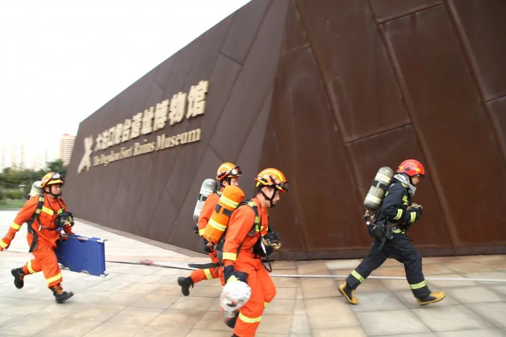 大沽口炮台遗址博物馆开展消防演练活动 建设平安红色景区