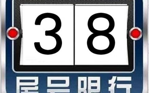 明天周五，天津限行尾号3和8