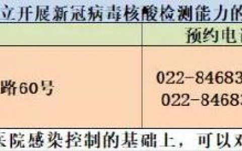 新增1家！天津这些机构可检测核酸