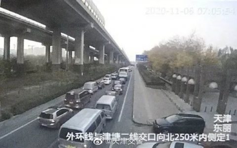天津：外环线津塘桥断交施工