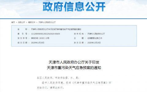 橙警期间限行有变！天津调整重污染天气应急预案