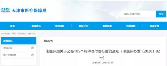 天津这105个病种收付费标准公布
