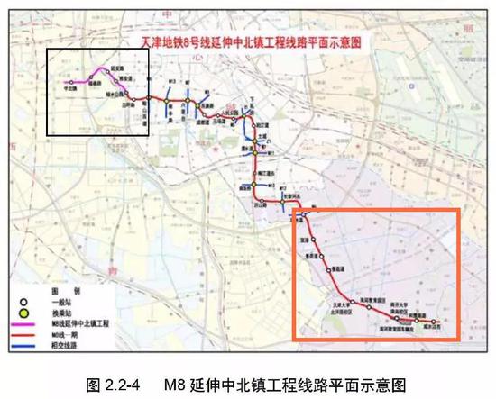 (小编注:右侧框内区域为8号线与6号线贯通共用线路)