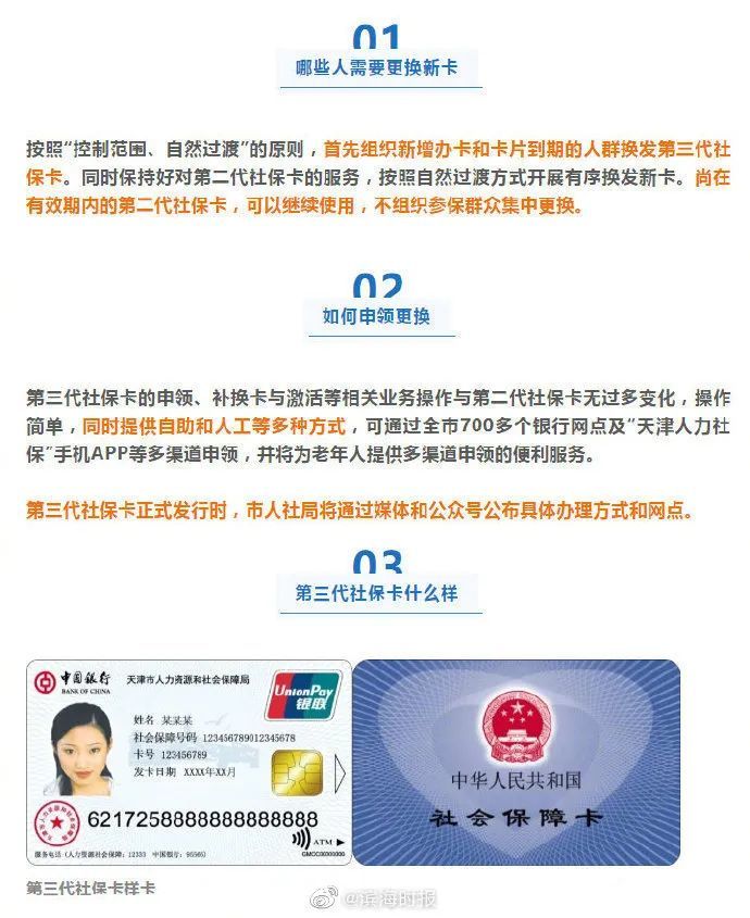 天津下月开始更换新一代社保卡