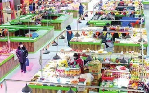 天津南开区体育中心菜市场“重装”亮相