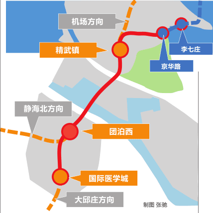 天津中心城区至静海市域（郊）铁路首开段正式亮相