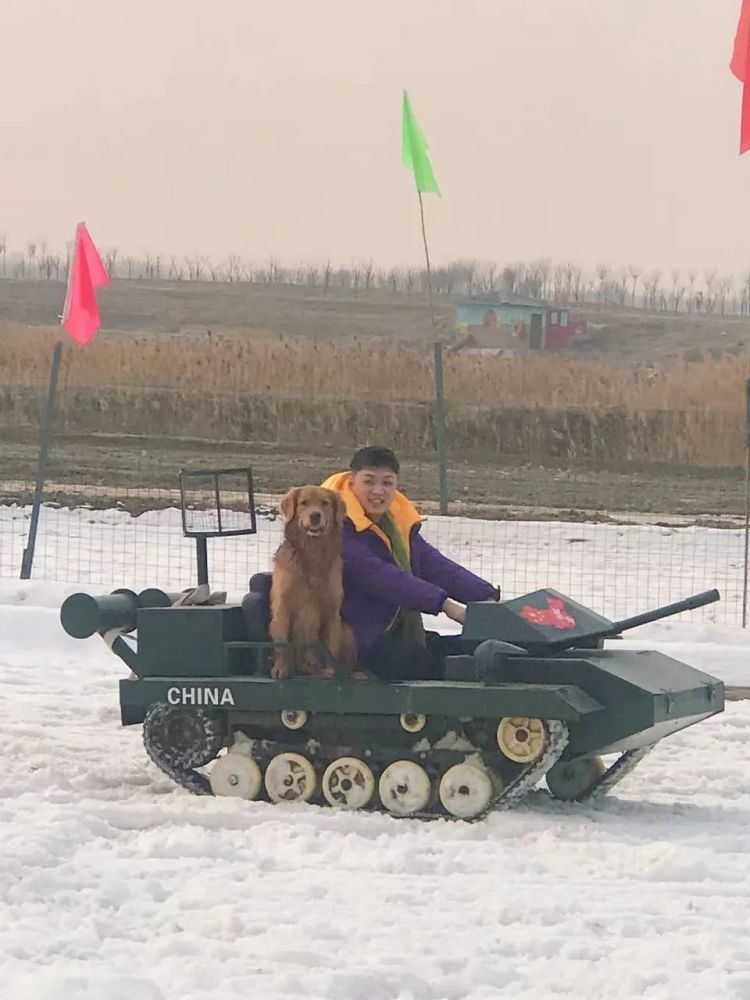 放假喽！“神兽们”来西青坐雪橇 游冰雪世界吧......