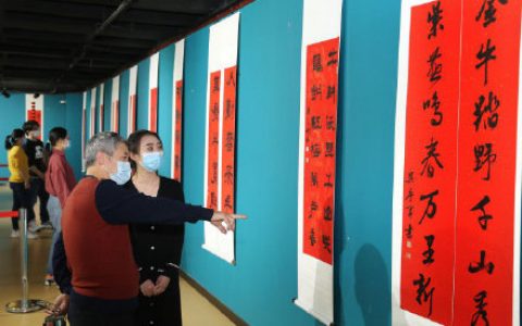 “金牛迎春”天津市春联书法作品展在市群艺馆开幕