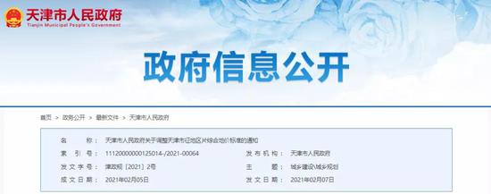 天津征地补偿标准调整，即日起施行！