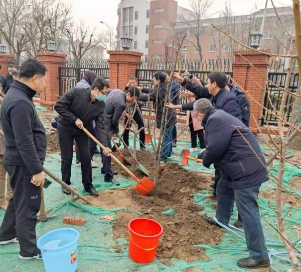 天津市委党校局处级干部培训班开展全民义务植树暨“向建党百年献礼”联合党日活动