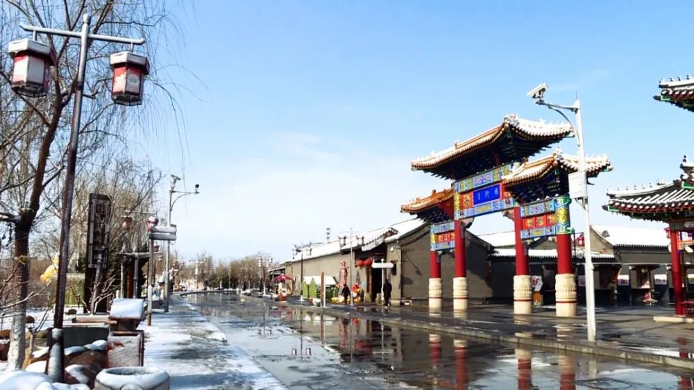 初雪降临，千年古镇天津杨柳青雪景美如画
