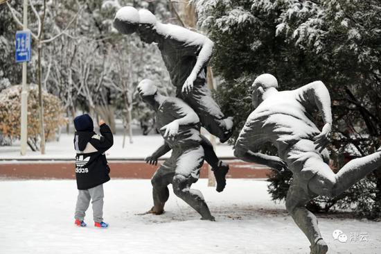 天津雪景图新鲜到货！路面情况如何?高速、机场受影响吗?