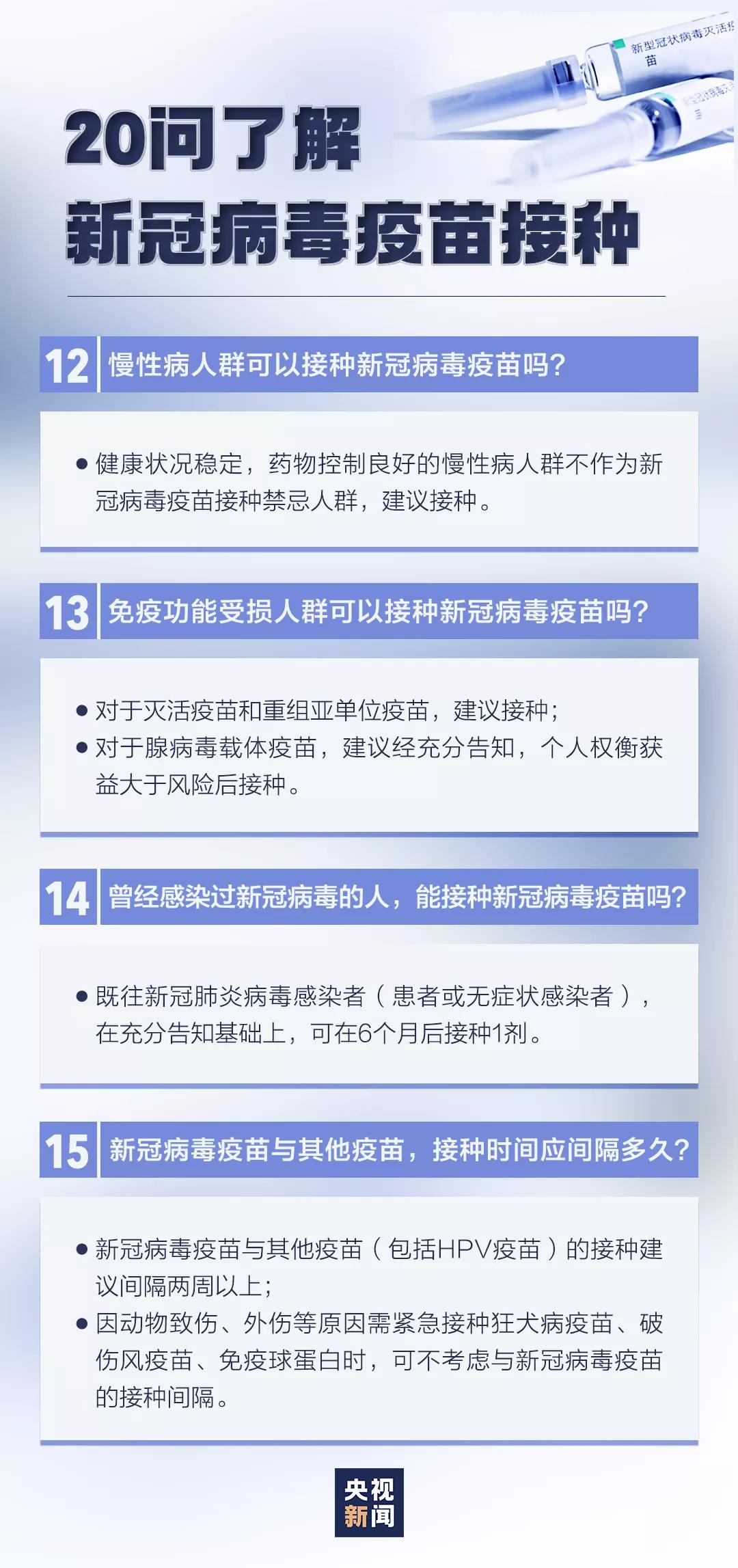 新冠疫苗接种有这些变化 速查！