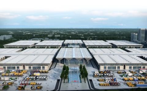 国家会展中心轮候区加紧施工 预计5月底竣工投用