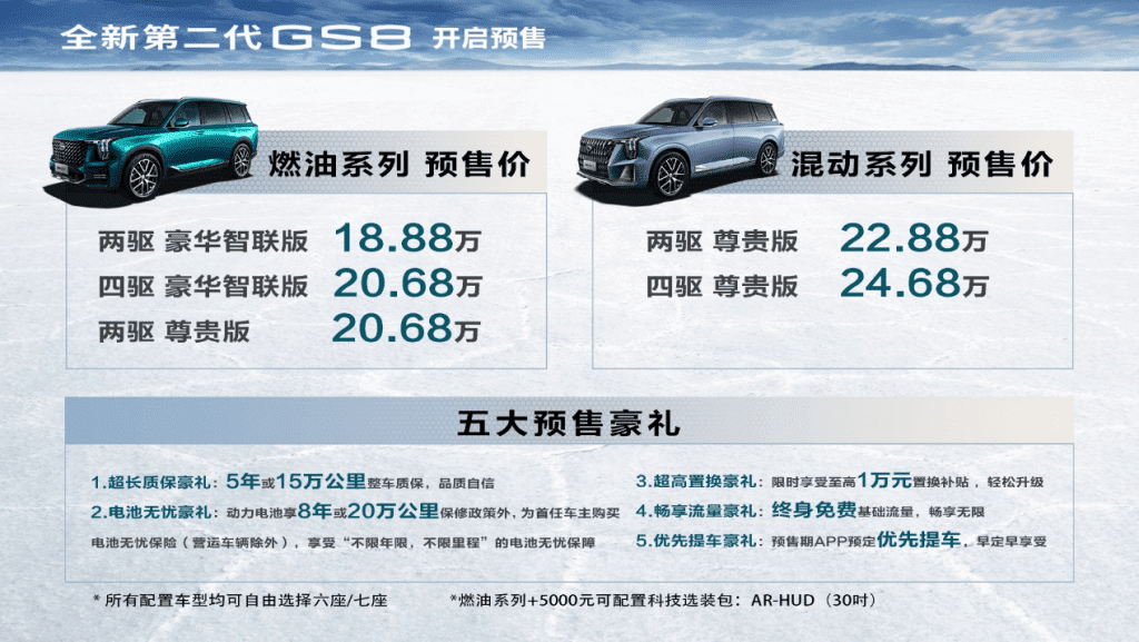 广汽传祺发布全新第二代GS8高端SUV