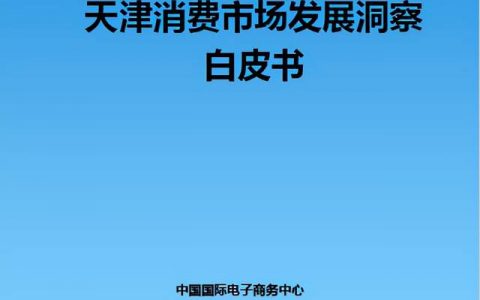 天津发布《天津消费市场发展洞察白皮书》