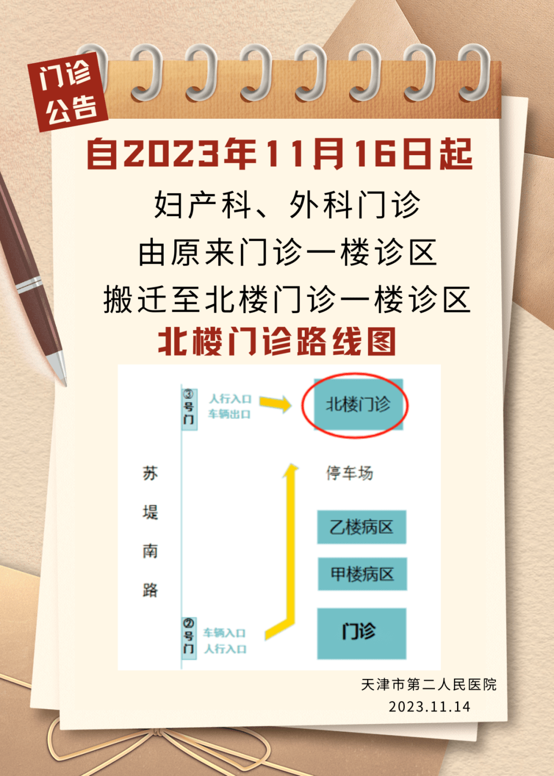 第二人民医院部分门诊换地儿