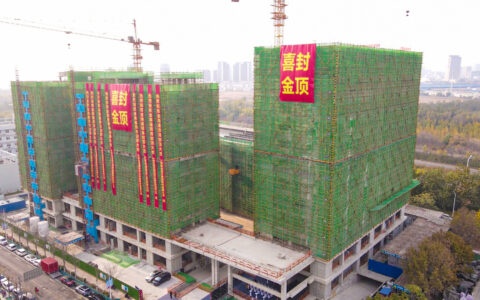 高新区企业金海通重点建设项目封顶