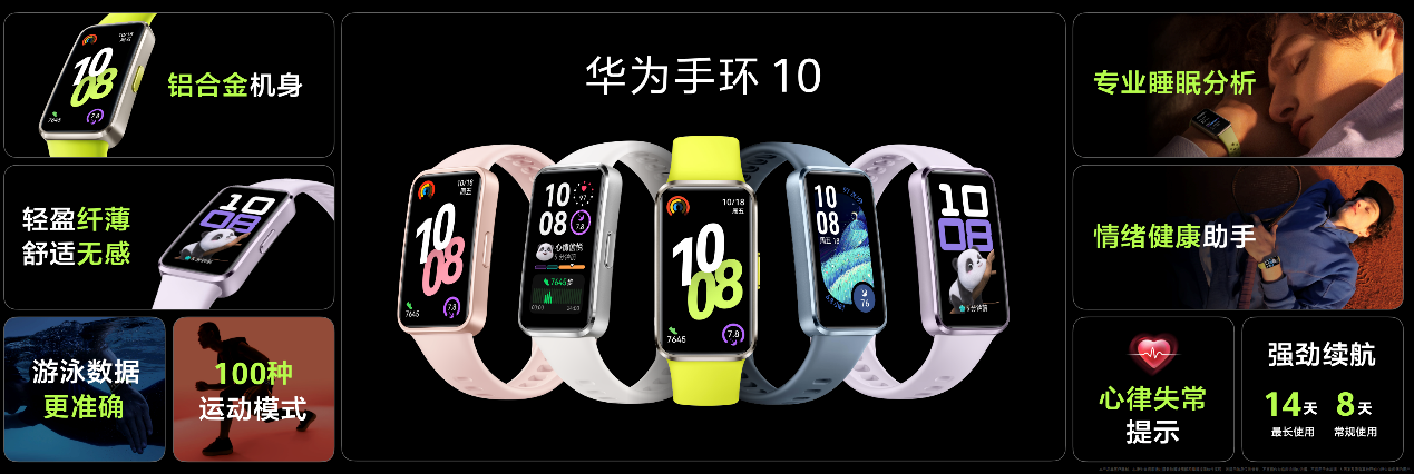 华为手环10重磅来袭，创新科技焕新健康生活，多彩纤薄彰显手环新风尚